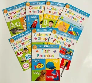 Wipe Clean Workbooks Letters Numbers Phonics Pack of 8 Book Kids Age 3-5year New - Picture 1 of 2