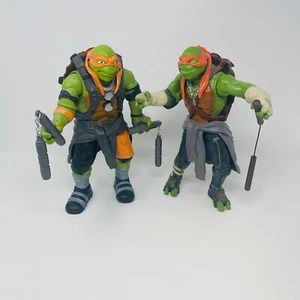 Teenage Mutant Ninja Turtles Set  2 Action Figures Michelangelo TMNT Playmates - Bild 1 von 15