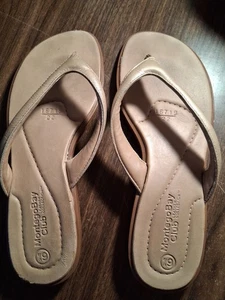 Montego Bay Club Leather Edition Women's Size 6.5 Flip Flop Leather Sandals - Picture 1 of 10