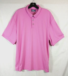 Ben Hogan Performance Herren Golf Poloshirt Pink Weiß Geometrisch Gr. XL NEU - Bild 1 von 6