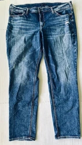 Silver Jeans Boyfriend Womens Plus 20x29 Relaxed Fit Slim Leg Medium Wash - Picture 1 of 8