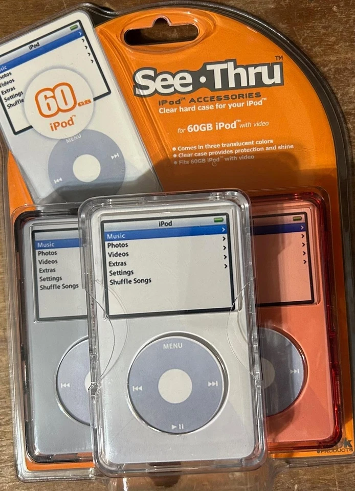 Apple iPod Video THICK 5th 5.5 and 6th Generation Clear Cases ( 60GB 80GB 160GB) - Image 1 of 4