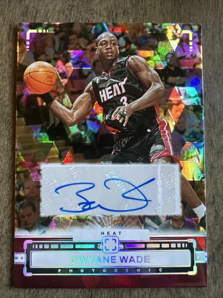 2023-24 Panini Photogenic Dwayne Wade Auto Miami Heat Legend Autograph HOF - Image 1 of 3