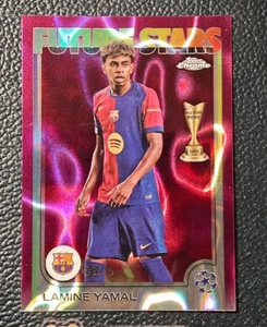 Lamine Yamal 2024-25 Topps Cromo UEFA Future Stars Magenta Lava Refractor /75 - Imagen 1 de 2