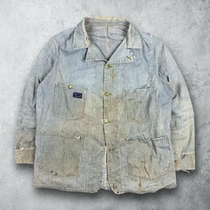 Veste de corvée vintage années 50 Oshkosh B'gosh rayures caryer sanforisées chemin de fer 52 - Photo 1/14