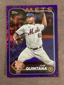 2024 Topps Series 1 - Jose Quintana Purple Holofoil #/799 New York Mets - Picture 1 of 5