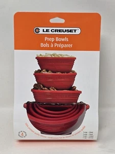 Le Creuset Ciotole di Preparazione in Silicone, Rosso Ciliegia Set di 4 (1 Tazza, 1/2 Tazza, 1/3 Tazza, 1/4 Tazza) - Foto 1 di 4