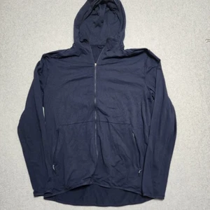 Lululemon Surge Warm Full Zip Hoodie Blue Navy Men’s XL Running Jacket Logo - Picture 1 of 10