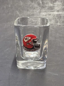 KC Chiefs Square Shot Glass Pewter Emblem - Picture 1 of 5