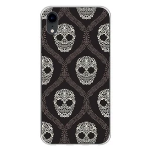 Coque en silicone imprimée compatible Apple iPhone XR Floral skull - Photo 1 sur 6