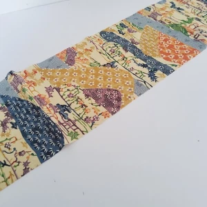 Sacred Villa #E 6.5x35 Hand Woven Vintage Tsumugi Silk Kimono Fabric TJ22 - Picture 1 of 7