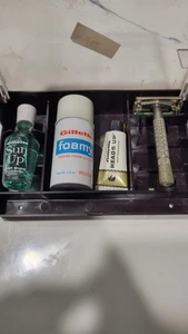 Vintage Gillette Super Speed Double Edge Safety Razor Travel Kit Date Code L066 - Picture 1 of 19