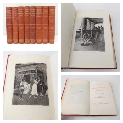 1895 CELEBRATED CRIMES by Alexandre Dumas CAXTON EDITION 8/8Vol. Illustrated - Image 1 of 4
