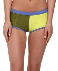 Roxy Outdoor Women's Go Shortie Swimsuit Bottoms Avocado Green/Yellow/Blue,Large - Picture 1 of 8