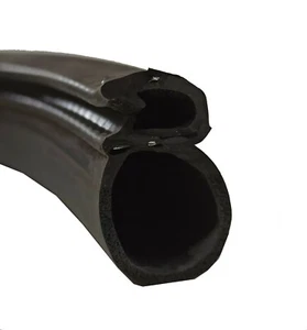 Barra de fregado junta de goma negra T-8B33 protección de bordes universal cinta de cuadros puerta - Imagen 1 de 6