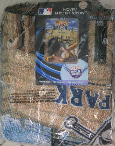 Pittsburgh Pirates MLB ‘Home Field Advantage’ Woven Tapestry Throw Blanket NEW Cover
