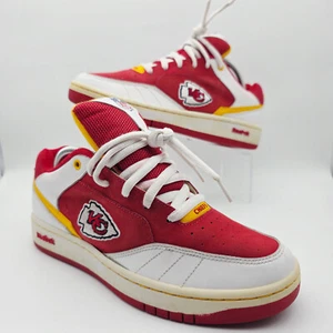 Vintage Reebok Kansas City Chiefs Men's Shoes Size 8.5 NFL Sneakers Super Bowl - Picture 1 of 10