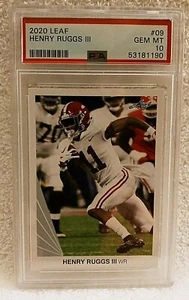 2020 Leaf - Henry Ruggs III #09 - GEM MT - PSA 10 - Picture 1 of 1