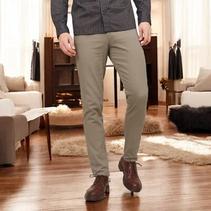 Herren Beige Chinohose Jack & Jones Slim Fit Braun Hose Freizeit W32 L34 NG Geschenk - Bild 1 von 9
