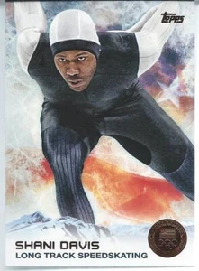 2014 Topps US Olympic BRONZE MEDAL SHANI DAVIS Long Track Ice Speed Skating - Picture 1 of 1