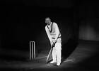 Surrey cricketer J B Hobbs demonstrates a cricketing stroke 1930 OLD PHOTO