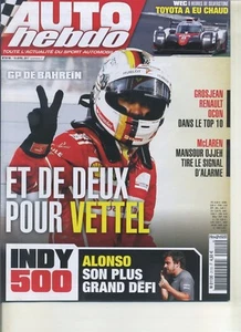 AUTO HEBDO n°2110 19/04/2017 GP BAHREIN 6h SILVERSTONE ALONSO à l'INDY 500 - Picture 1 of 1