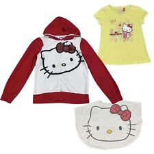 Lot of 3 Hello Kitty Tops Hoodie/Tee/Blouse 2010s Kids Size Xl Scene Emo Zip Up