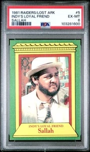 Tarjeta 1981 Raiders Lost Ark SALLAH Friend Rookie John Rhys-Davies 5 Low Pop PSA 6 - Imagen 1 de 2