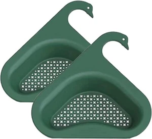 2 Pack Swan Drain Basket, Sink Strainer Basket, Multifunctional Sink Strainer - Picture 1 of 3