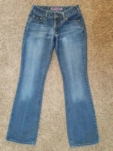 Vaqueros mujer PLATEADOS Bootcut --- talla 27 x 31 --- EXCELENTE estado - Imagen 1 de 4