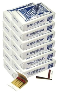 600 Plain White Match Matchbook Convenience Store Wholesale DD BEAN 12 X 50 Book - Picture 1 of 4