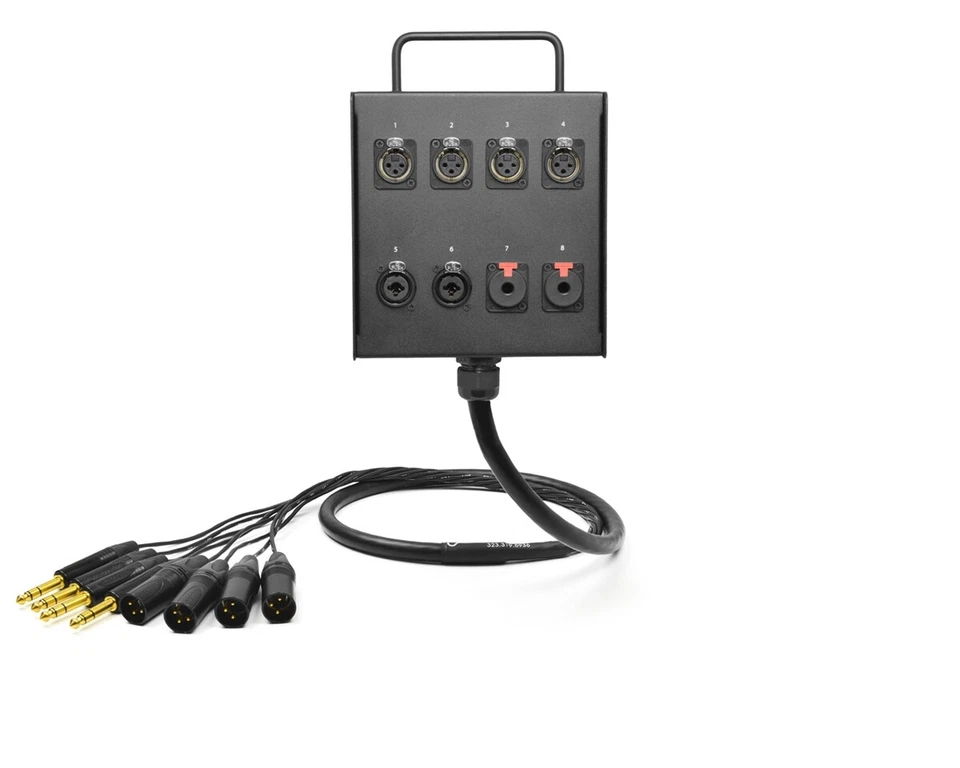 8-Ch Studio Wall Box | Mogami 2932 & Neutrik Gold Connectors | Standard | 5 Feet - Image 1 of 1