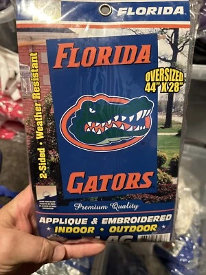 FLORIDA CAIMANES APLIQUE PANCARTA CASA BANDERA INTERIOR EXTERIOR 44X28 LETRERO DE GRAN TAMAÑO Foto 1 de 4