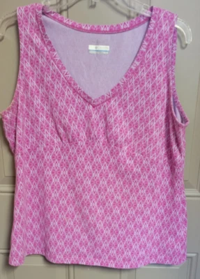 Columbia tank top pink XL Empire Geometric pattern EUC - Image 1 of 4