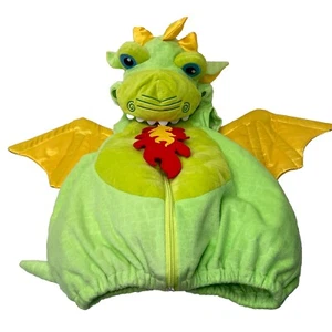 FAO Schwarz Green Fire Dragon Plush Costume 18 Month Toddler Halloween Yellow - Picture 1 of 7