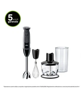Braun MultiQuick 5 MQ5235BK VARIO Minipimer Frullatore ad immersione Black - Foto 1 di 7