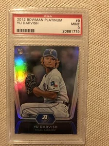 2012 Bowman Platinum #9 Yu Darvish psa 9 Rookie texas - Picture 1 of 2