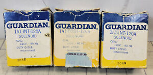 Lot of 3 GUARDIAN ELECTRIC. 1A1-INT-120A. SOLENOID COIL 120VAC 60HZ. Continuous.