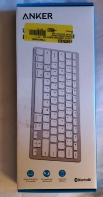 Anker Ultra Compact Slim Profile Wireless Bluetooth Keyboard, White Lightweight  - Image 1 of 3