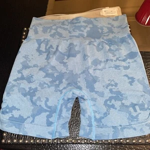 Biker Shorts Gr. XL Blau Camouflage Neu - Bild 1 von 9
