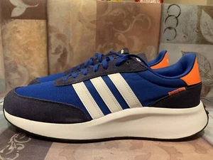 ADIDAS Men’s Run 70s Tennis Shoes Sneakers Blue White Orange Size 8 (T72) - Picture 1 of 6