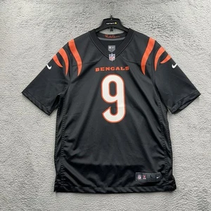 Nike Joe Burrow #9 Men’s Black & Orange Jersey Size Large NFL Jersey Bengals - Picture 1 of 8
