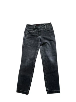 Escada Silver Trimmed Women's Black Jeans. Size 34. Pre-owned Condition - Image 1 of 4