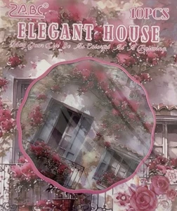 Journaling / Scrapbooking Elegant House Pink, Purple, Green Theme Stickers x 10 - Picture 1 of 10