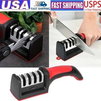 4 Stage Kitchen Knife Sharpener Professional Reshaping Ceramic Finishing Tool Foto 1 de 4