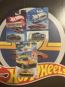 HOT WHEELS 85 HONDA CRX BLUE RARE COOL CLASSIC PINK VARIANT LOT 3 J Imports Hots - Picture 1 of 2