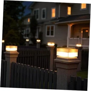 Solar Post Cap Lights,50 Lumem Brightness,2 Modes Warm White/Bright White 8pk - Picture 1 of 8