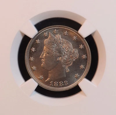 1883 "No Cents" Liberty V Nickel - NGC MS66 - Outstanding CAC Approved GEM! PQ+ - Image 1 of 4