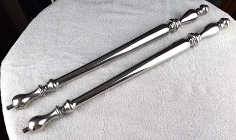 RARE VICTORIAN ERA PECK BROS. NICKEL PLATED SINK LEGS! Cover