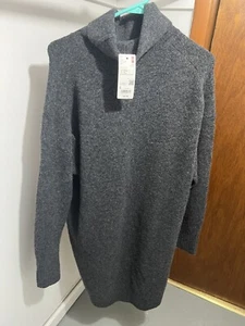 Uniqlo Dark Gray Turtleneck Sweater Dress Size S - Picture 1 of 4
